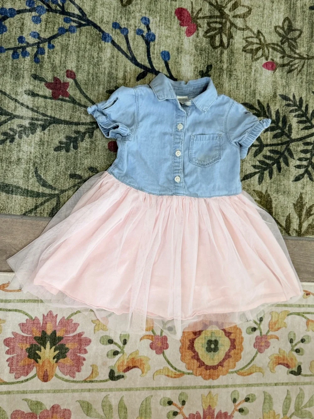OshKosh B'gosh Denim & Tulle Dress Size 2T Toddler Girl